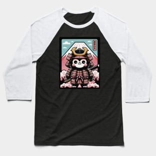 Cute cartoon Kawaii a stout gorilla samurai armor fuji mount blossom Baseball T-Shirt